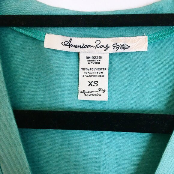 American Rag Teal Ruched Tank Top - Picture 3 of 7